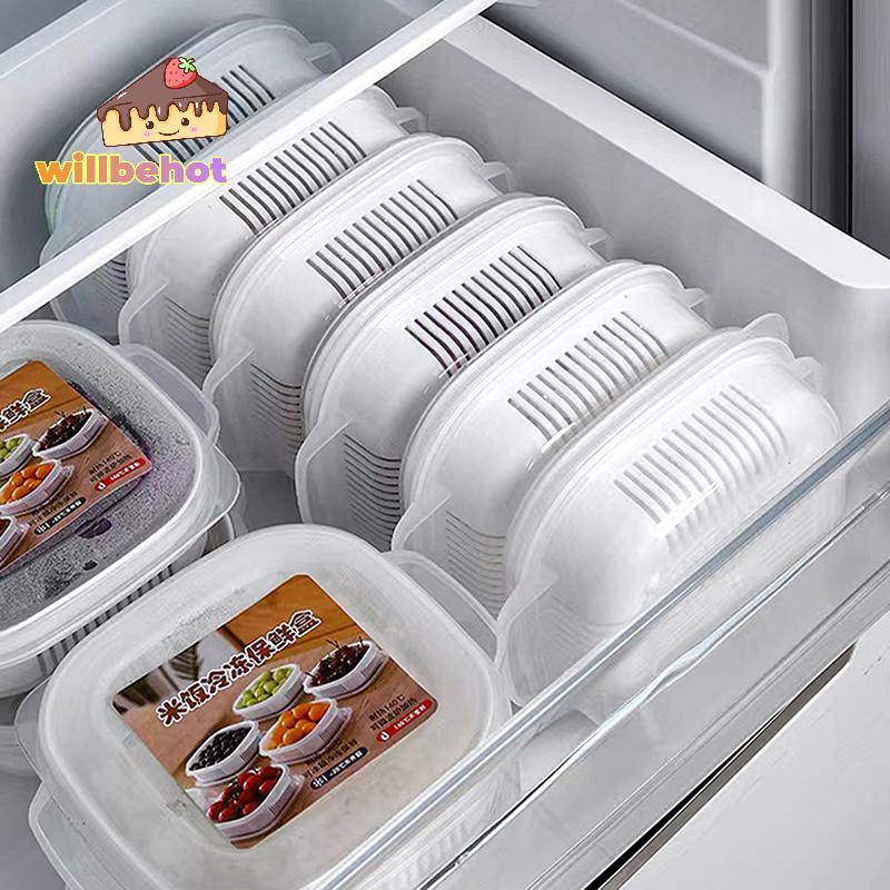 [Willbehot-t] ข้าวย่อย Paaging กล่องเก็บของสดอุ่นเตาอบไมโครเวฟผักข้าวผลไม้แยก Paaging กล่องครัวเครื่องมือ [ใหม่]