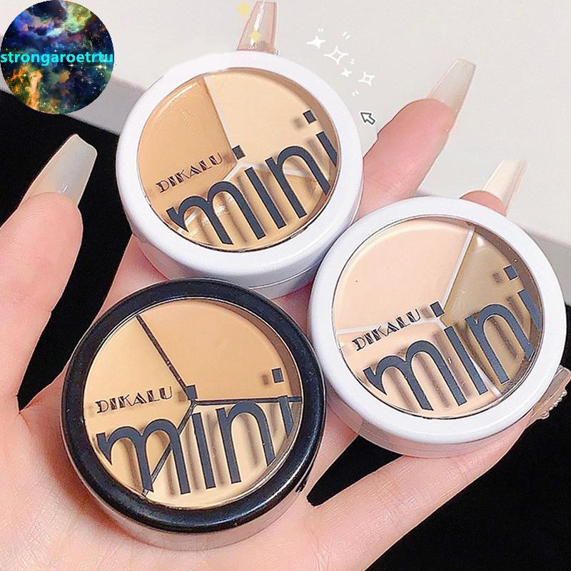 Strongaroetr DIKATU 6.5g คอนซีลเลอร์ 3 สีธรรมชาติ Palette Cover Dark Circles สิวรูขุมขนครีมคอนซีลเลอ