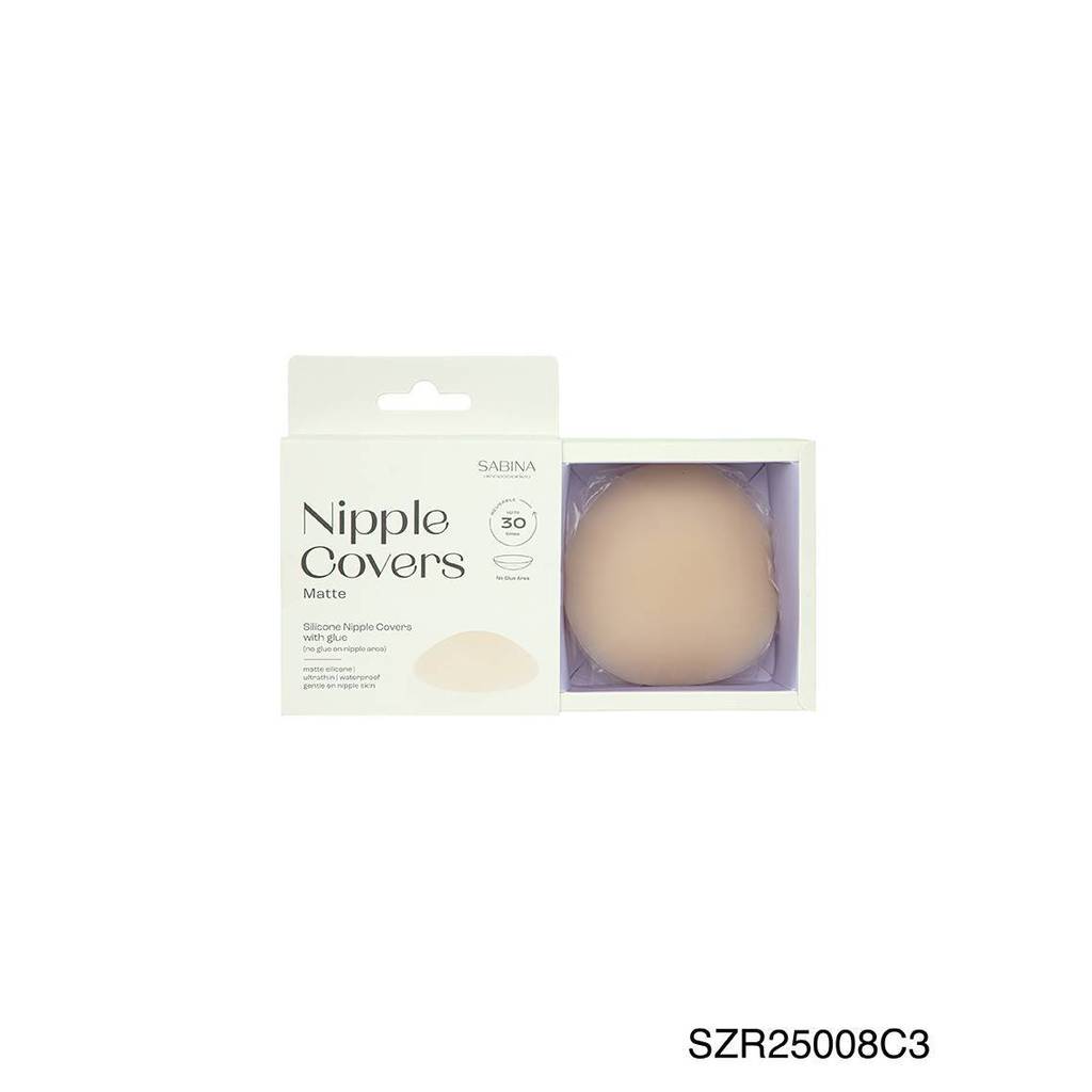 SABINA ซิลิโคนปิดจุกแบบเว้นกาวตรงกลาง รหัส SZR25008C3 - สีเนื้ออ่อน