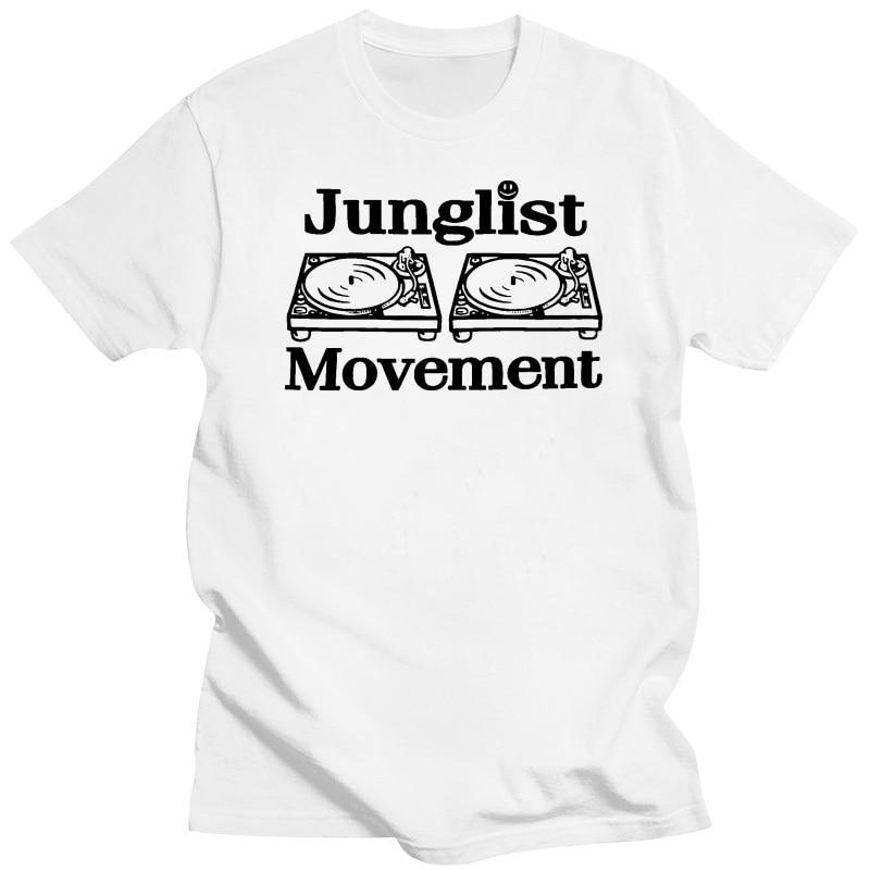 Large men's short sleeves Junglist Movement Tshirt Human Traffic Vinyl Record Turn Table Dj Tee Fitn