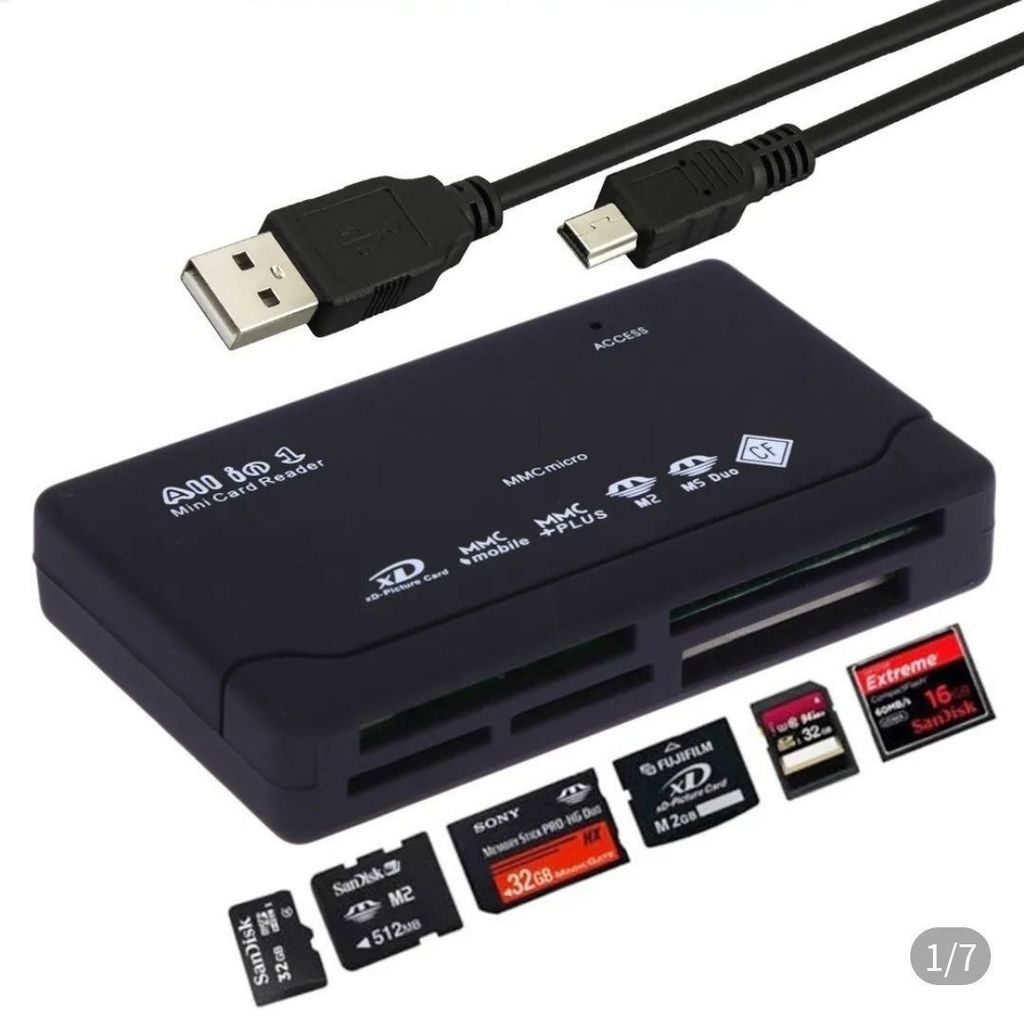 เหมาะสําหรับ Olympus Fuji Canon Sony Camera Memory Card Reader MS SD Card XD CF Card