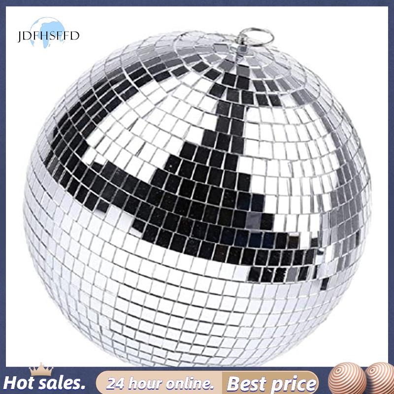 jdfhsffdSilver Mirror Disco Ball Mirror Disco Hanging Ball with Hanging Ring for Light Effect Party,