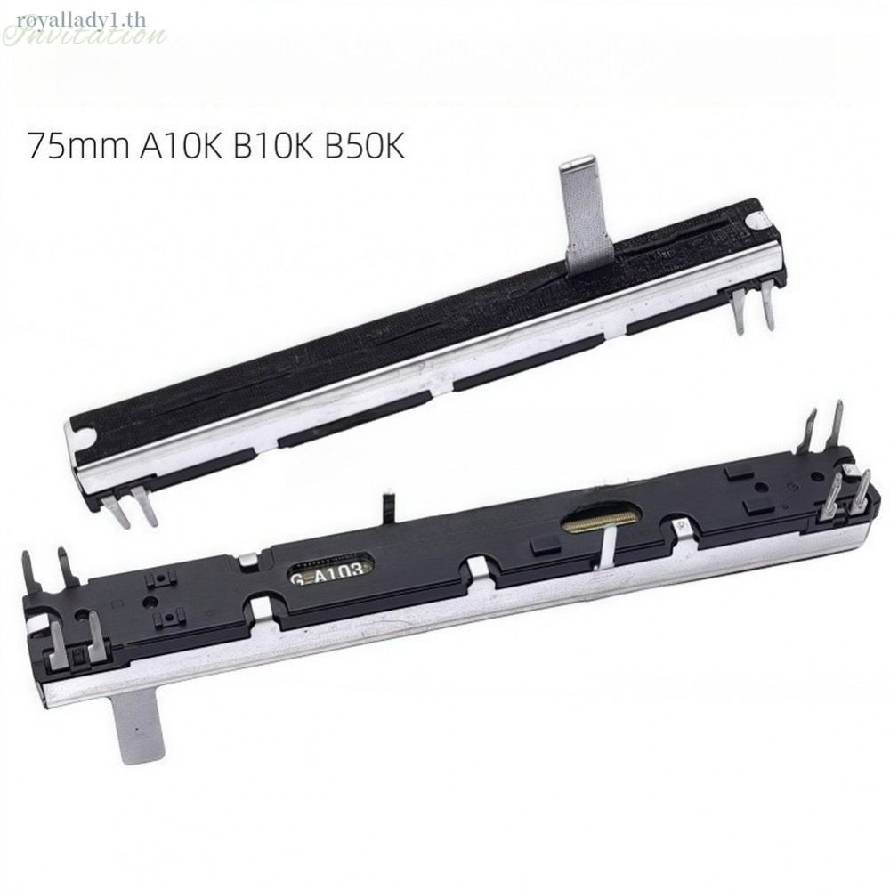75 มม.ตรงสไลด์ Potentiometer 8Pins A103 B103 B503 Double Fader A10K B10K