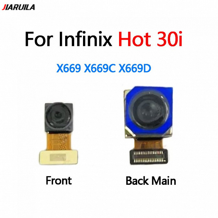 กล้องหน้าสําหรับ Infinix Hot 30i X669 X669C X669D โมดูลกล้องด้านหลังด้านหลัง