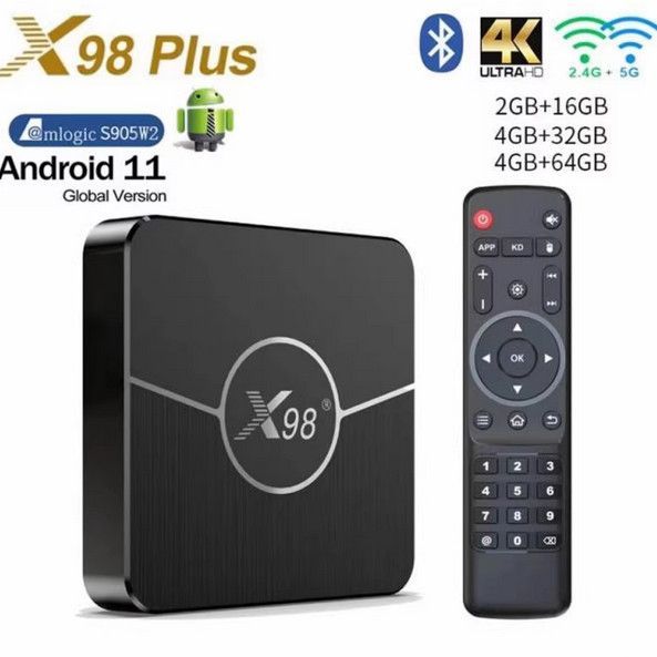 X98 Plus amlogic s905w2 BT5.0 四lianm android 11.0 กล่องทีวี