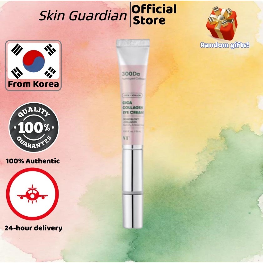 [VT] Cica Collagen Eye Cream 15ml Anti Aging Firming Hydrating Eye Treatment พร้อมคอลลาเจนและ Cica ส
