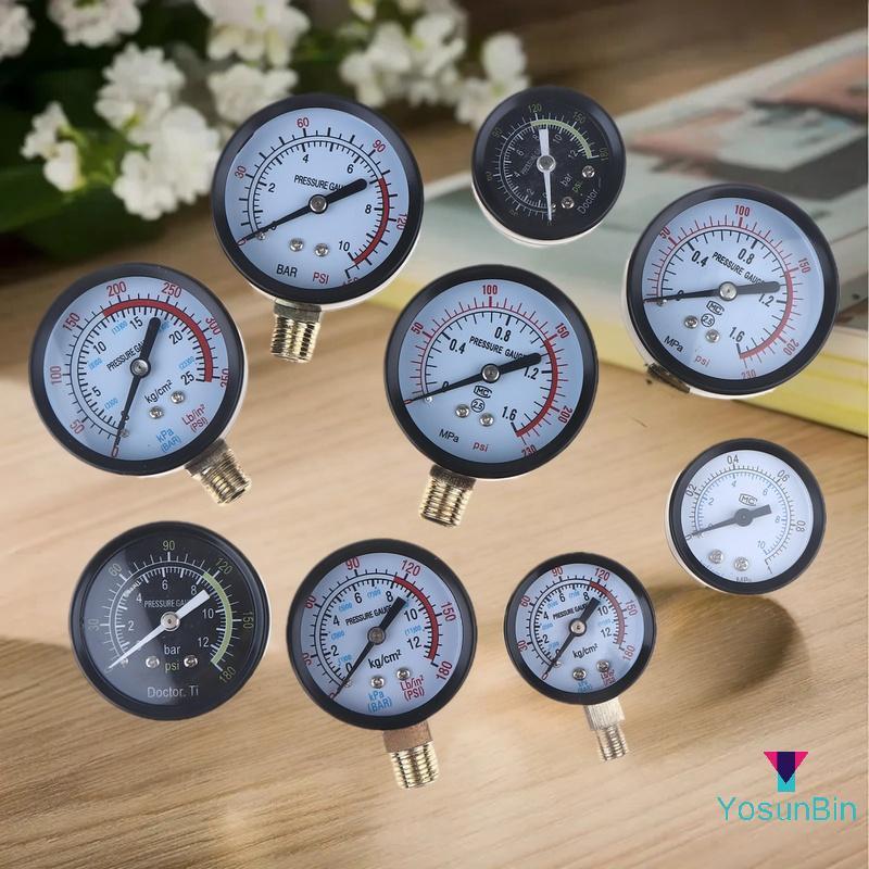 YosunBin] 1 ชิ้น 0-25Bar 0-10Bar 0-12Bar ไฮดรอลิกของเหลวเครื่องมือวัด Airpressor เครื่องวัดความดัน DIY อุปกรณ์เสริมใหม่