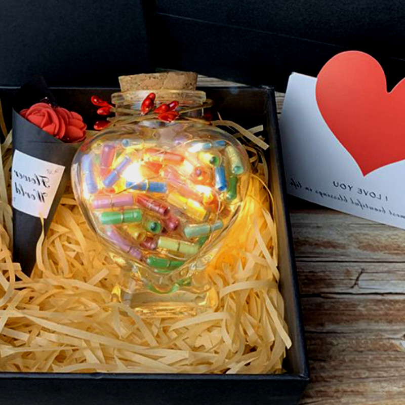 Ins Transparent Wishing Bottle Origami Star Bottle ของขวัญเซอร์ไพรส์วันวาเลนไทน์สําหรับเด็กผู้หญิงfr