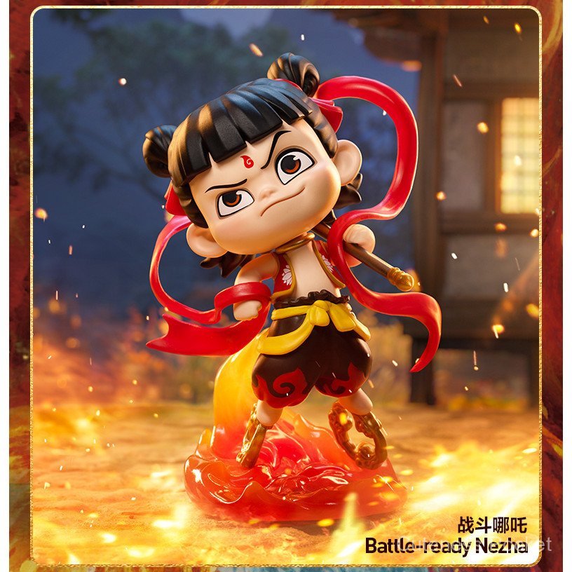 POPMART Nezha Natural Bond Series Mystery Box Figure ของขวัญของเล่นน่ารัก