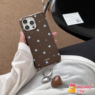 เคสสไตล์เกาหลี ดาวสีน้ำตาล เหมาะสำหรับ OPPOA15 A74 A78 A98 A16 A3s A3pro A1K A76 A3X A7 A60 A38 A9 A58 A16K A57 A52 A17K
