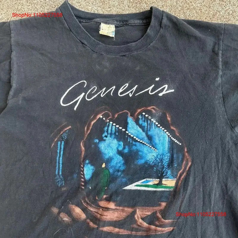 วินเทจ เสื้อยืดวงดนตรีโปรเกรสซีฟร็อคทัวร์ Abacab ของ Genesis ยุค 80 IL656 วินเทจ แฟชั่นกราฟิกสบายๆ ท