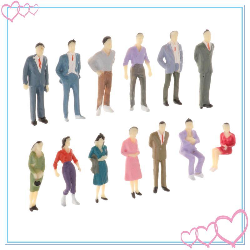 [meteor2] 1:50 รถไฟโมเดลทาสี, ฟิกเกอร์คนนั่ง/ยืน, O Gauge Miniature