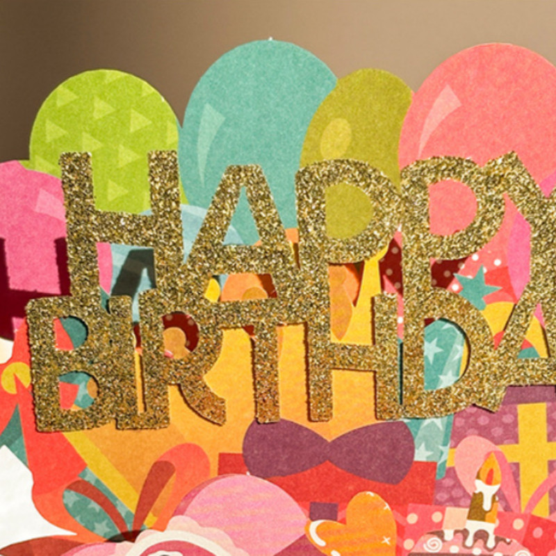 🎂สร้างสรรค์ pop up 3D การ์ดวันเกิด การ์ดอวยพรวันเกิด Birthday Card การ์ดป็อปอัพ ของขวัญวันเกิด - รูปที่ 6