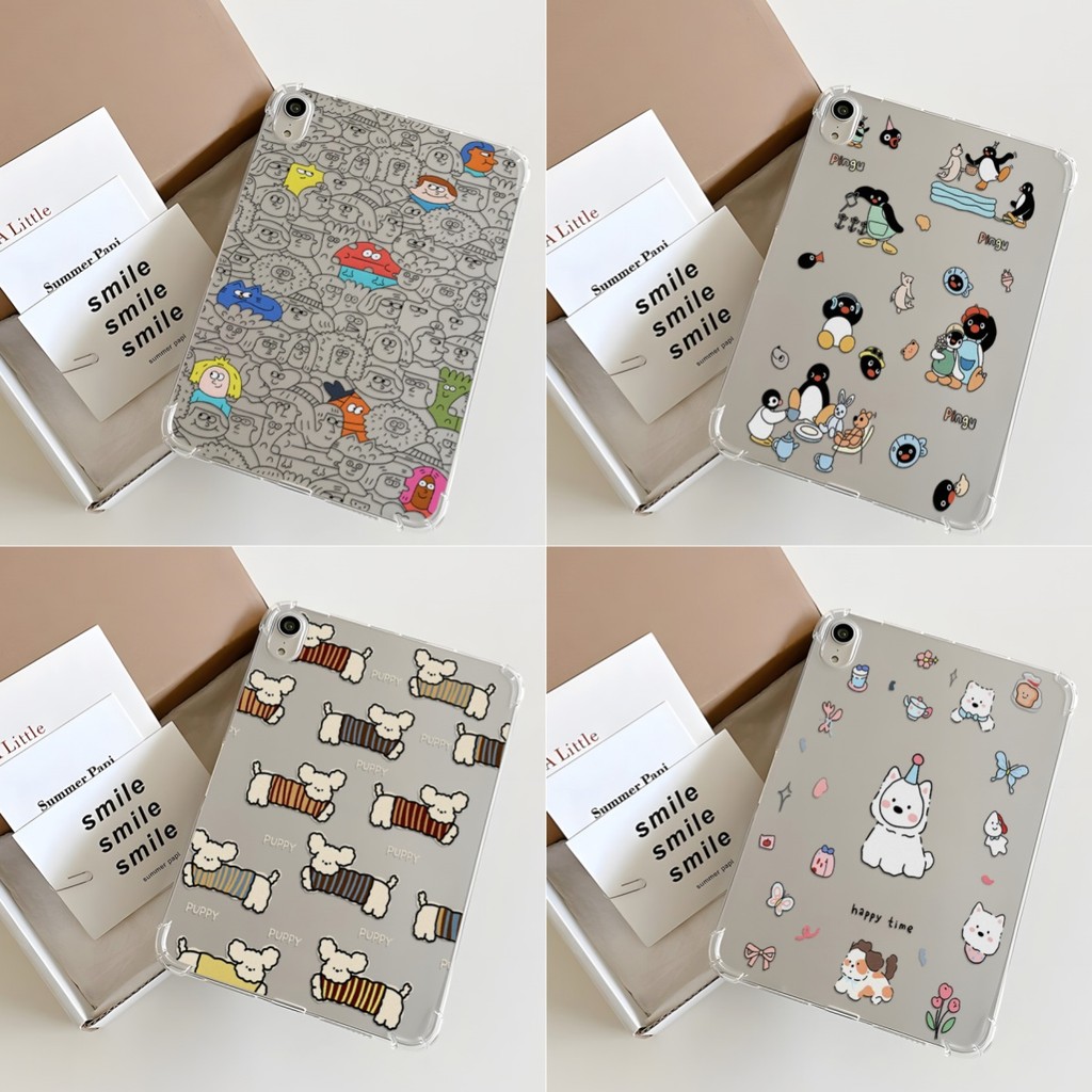 เคสแท็บเล็ต TPU ใสแบบนิ่ม for iPad 7/8/9th Air4/Air5 10.9" 10/11th iPad 5/6 9.7" Air1/Air2 M3/M2 iPad Air 3 Pro 12.9 เคส