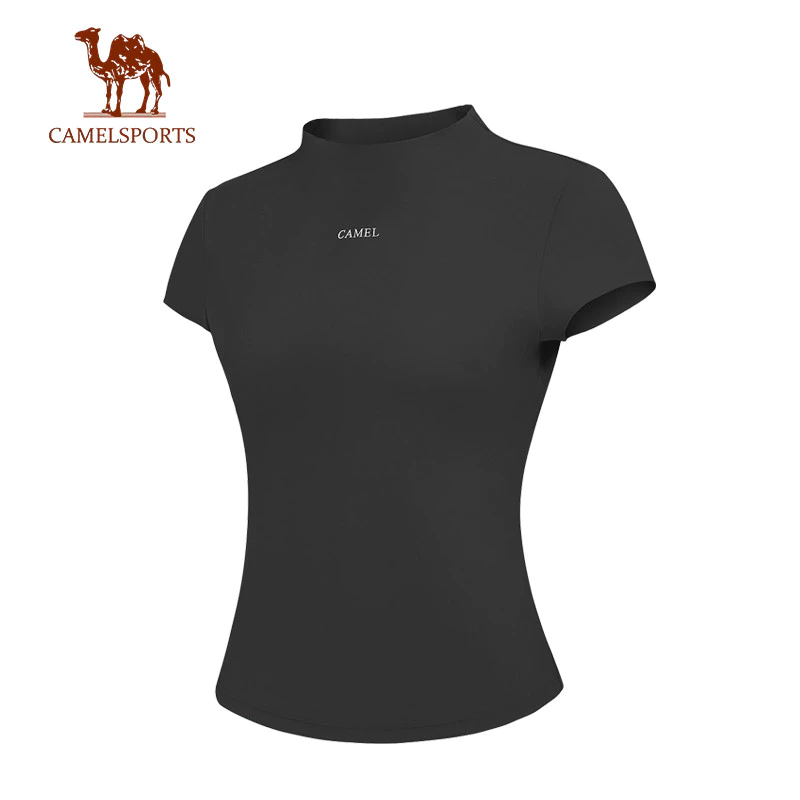 CAMEL SPORTS เสื้อยืดผู้หญิง ป้องกันแสงแดด แห้งไว ระบายอากาศดี สำหรับโยคะและการออกกำลังกาย