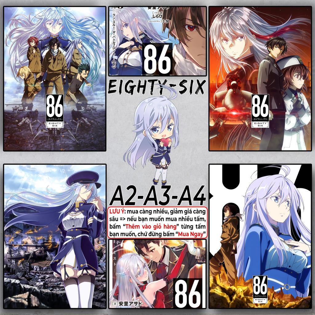 86 Eighty-Six - โปสเตอร์อนิเมะ A2 A3 A4 - สติ๊กเกอร์ติดผนัง | ลาดิเลน่า มิลิซé | ไชนีนอ