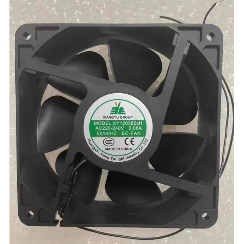 XINGYU GROUP XY12038B2H AC 220-240V 0.06A 120x120x38 มม. พัดลมระบายความร้อนเซิร์ฟเวอร์ 2 สาย