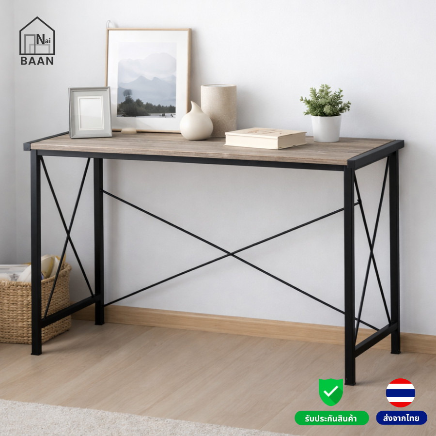 NaibaanD โต๊ะทำงาน 90*45*74 ซม. พับง่ายไม่ต้องประกอบ  โต๊ะพับ โต๊ะอเนกประสงค์ โต๊ะทำการบ้าน Table