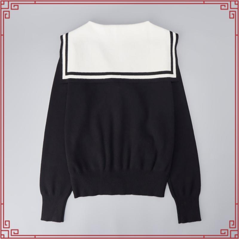 K.ARL L.ag.erfeld Sweater เสื้อไหมพรม อย่างดีคอปกทหารเรือ กระดุมทอง