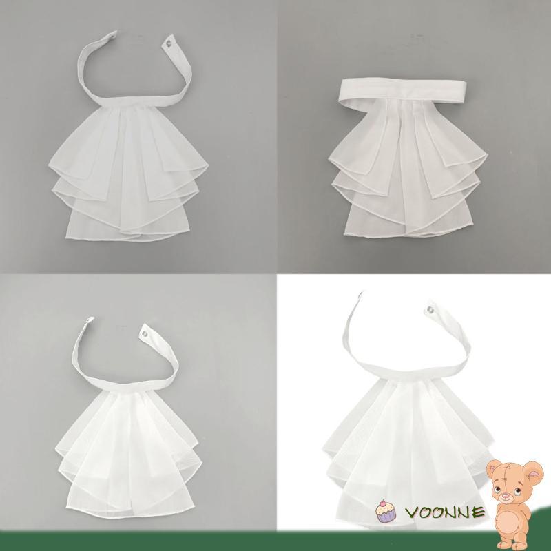Voonne Ruffle Jabot Collar Choker Collar สําหรับการแสดงบนเวทีจัดแต่งทรงผมและคอสเพลย์