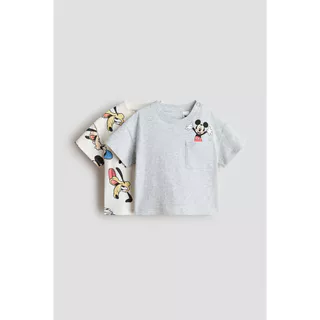 H&M(เอชแอนด์เอ็ม) เสื้อยืดพิมพ์ลาย 2 ตัวเซ็ต เด็กทารก 1315882_2