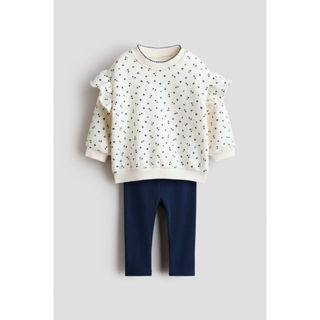H&M(เอชแอนด์เอ็ม) ชุดเสื้อสเวตเชิ้ตและเลกกิ้ง 2 ชิ้น เด็กทาร…