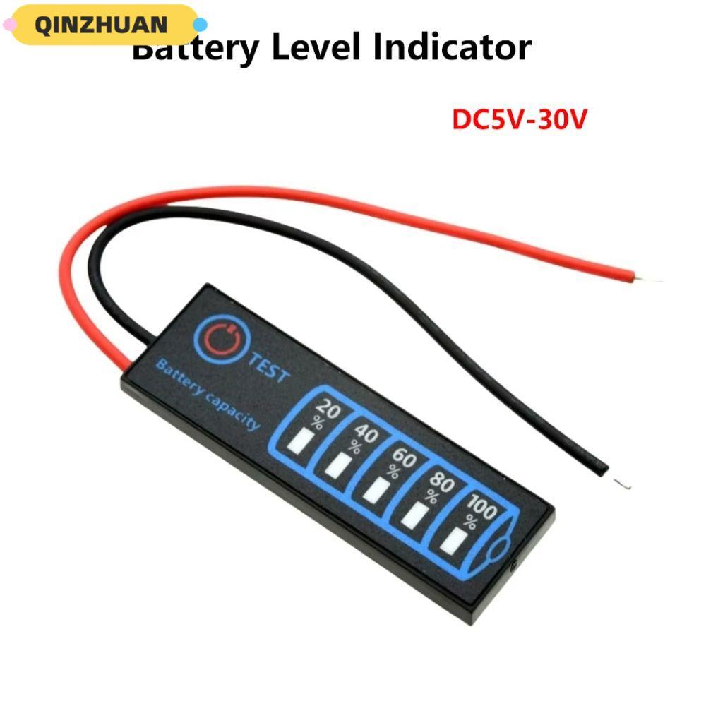 QINZHUAN เครื่องทดสอบจอแสดงผลความจุแบตเตอรี่, แบตเตอรี่ลิเธียม 2-8S ตัวบ่งชี้ระดับแบตเตอรี่ฟอสเฟต, U