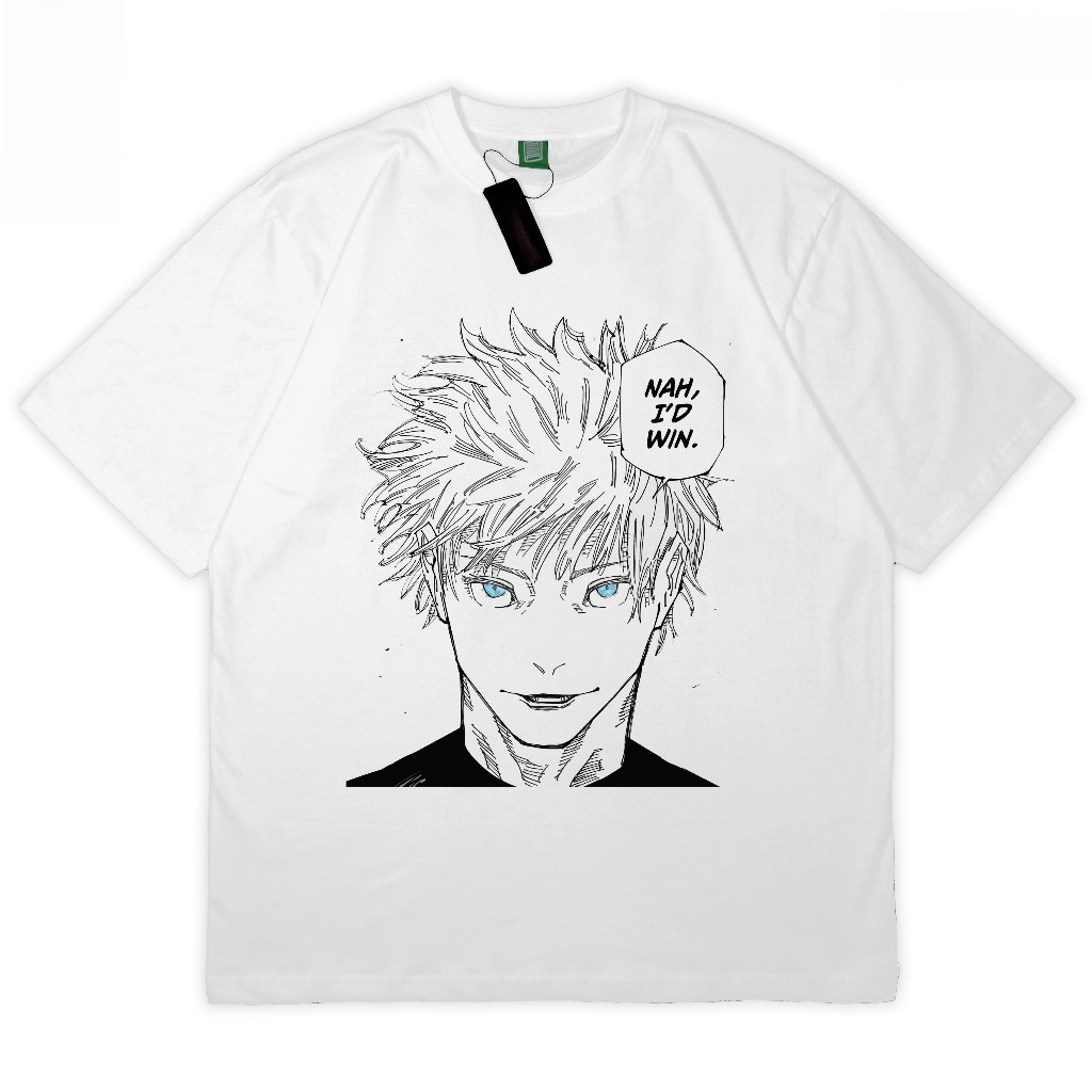 Gojo Satoru Nah Id Win Meme Shitpost เสื้อยืดอะนิเมะมังงะเสื้อ