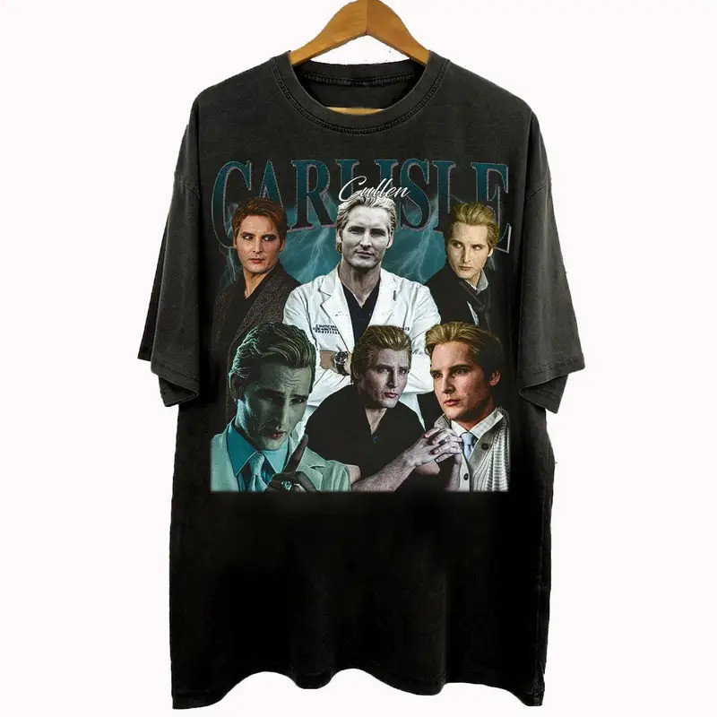 KEMEJA 90s Carlisle Cullen เสื้อยืดสไตล์เรโทร, Carlisle Cullen Film-Eating เสื้อยืดสําหรับผู้ชายและผ
