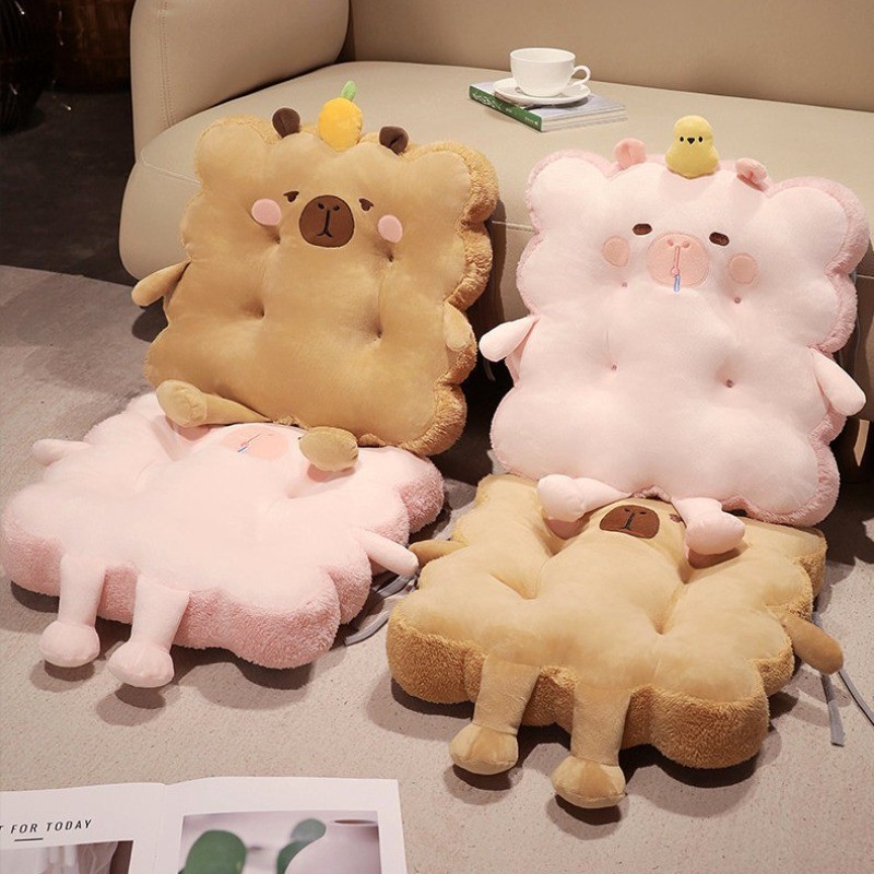 COD🔥Capybara🔥 เบาะรองนั่ง เบาะและพนักพิง เบาะรองนั่งเก้าอี้ นุ่มมาก น่ารักมาก - รูปที่ 2