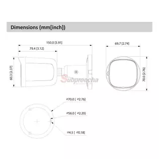 HAC-B2A21-U-IL-A / Dahua กล้องวงจรปิด 2MP (Lens2.8mm)