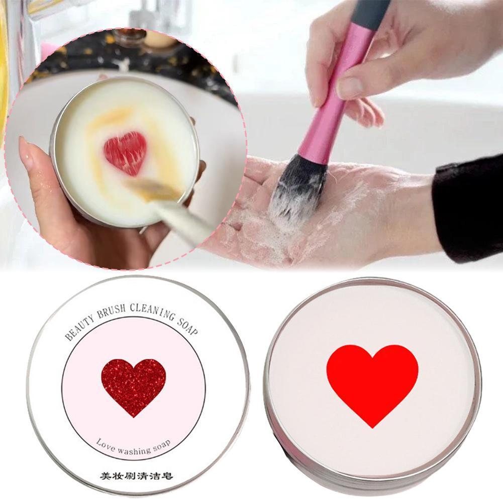 50/100g แปรงแต่งหน้าทําความสะอาดสบู่ทําความสะอาดลึกซิลิโคนทําความสะอาดเครื่องมือแบบพกพา Pad เครื่องม