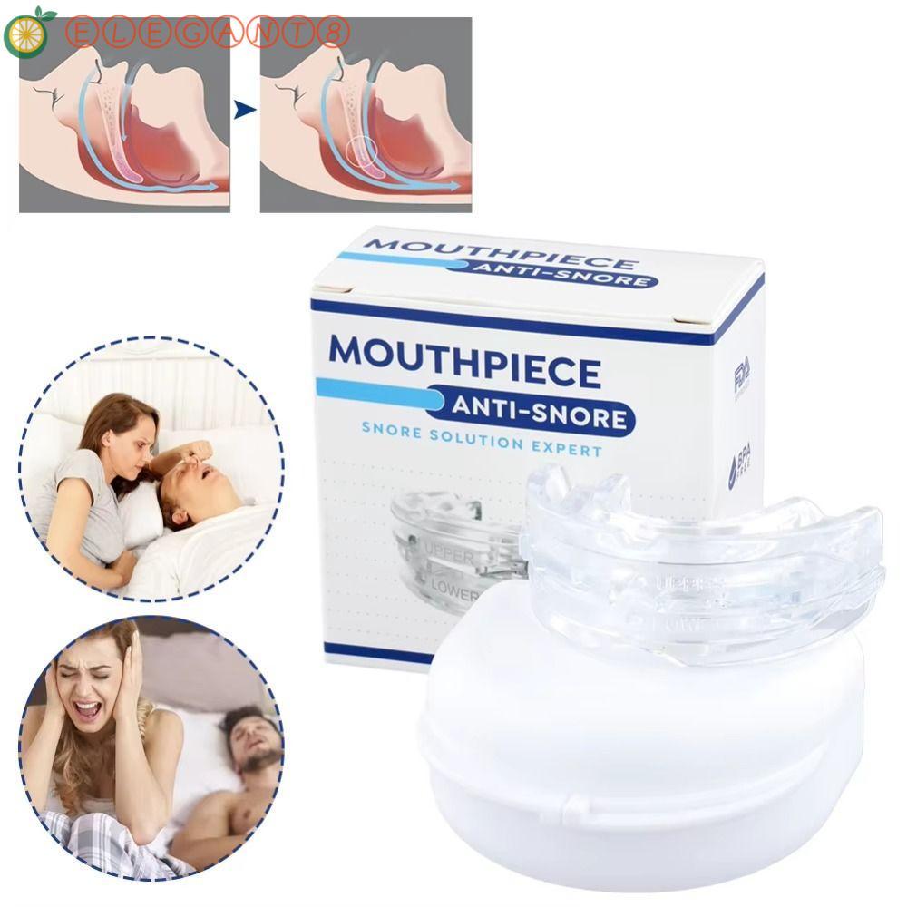AELEGANT Anti Snoring Mouthguard, ปรับสบาย Anti-Snoring Mouthpiece, อุปกรณ์นอนพร้อมกล่องเก็บหยุด Sno