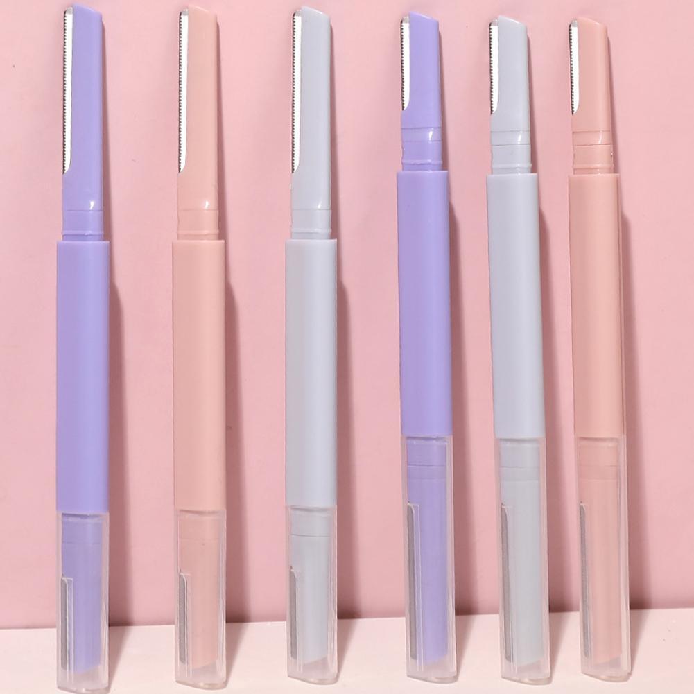 Precision Double-headed Eyebrow Razor Tool Sharp & Safe Eyebrow Razor Face Hair Razors สําหรับ N3t1