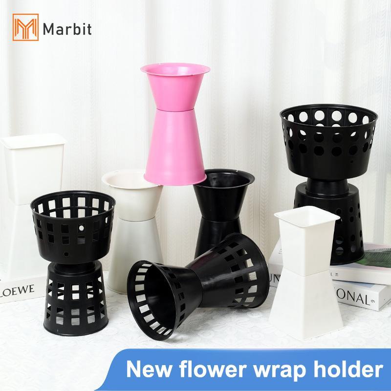 Marbit 1 ชิ้นคงที่สําหรับการจัดดอกไม้ Fixing ขาตั้ง Paing ฐานวัสดุดอกไม้ประดิษฐ์ช่อดอกไม้พลาสติกด้านล่างสด null