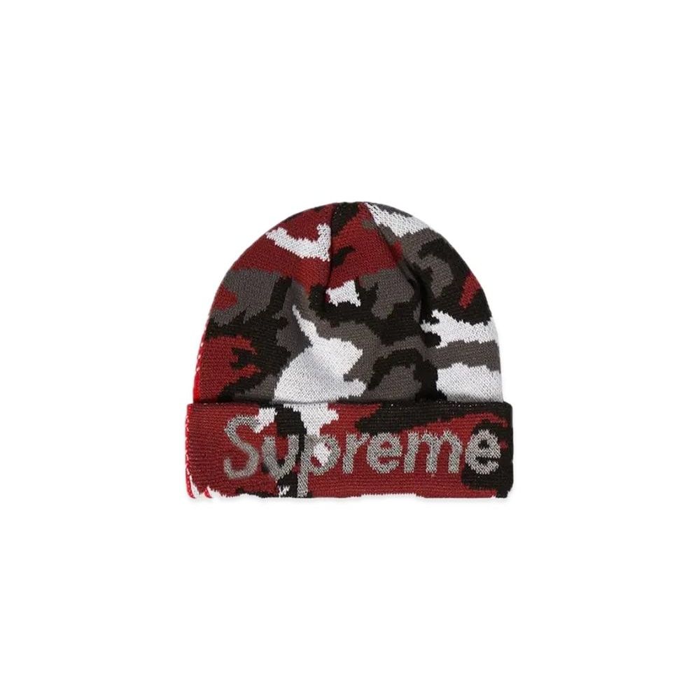 Supreme New Era Split Beanie Red Unused