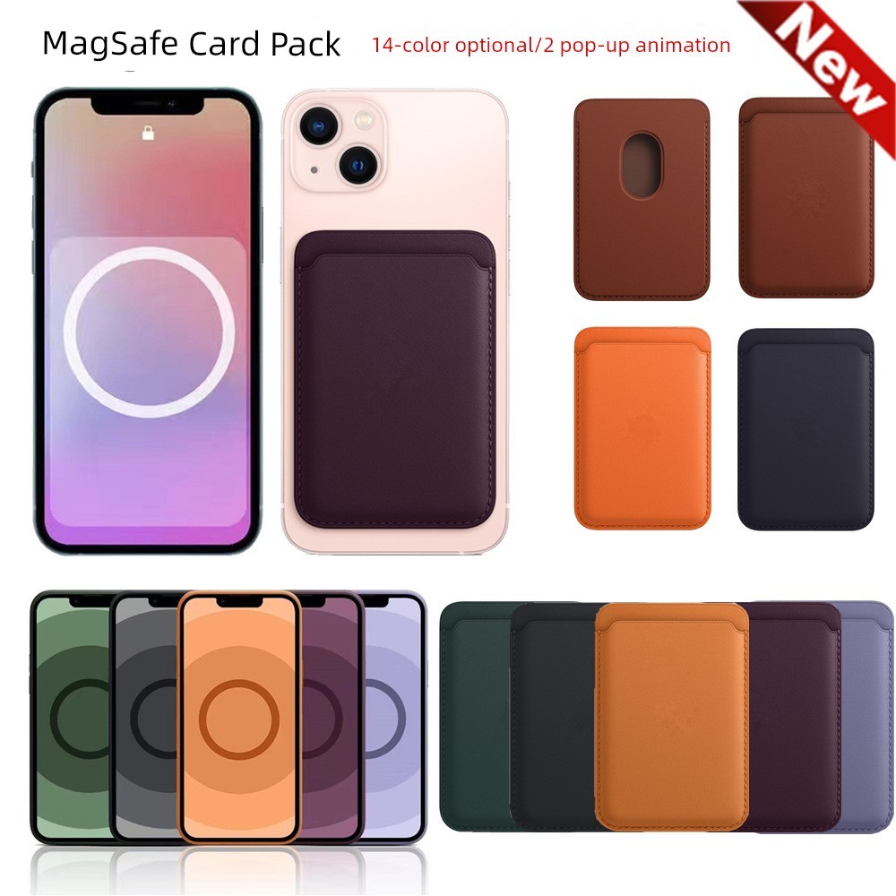 magsafe wallet magsafe card เคสiPhone14 พร้อมช่องสำหรับบัตร ทำจากหนังคุณภาพดี