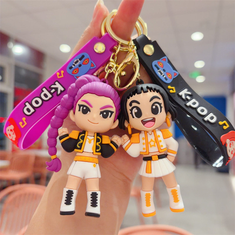 ของคู่ พวงกุญแจ tanuki Demon Hunter Lumizoy จี้ตุ๊กตา kpop ชุดนักล่าแม่มด Rumi พวงกุญแจทำมือ