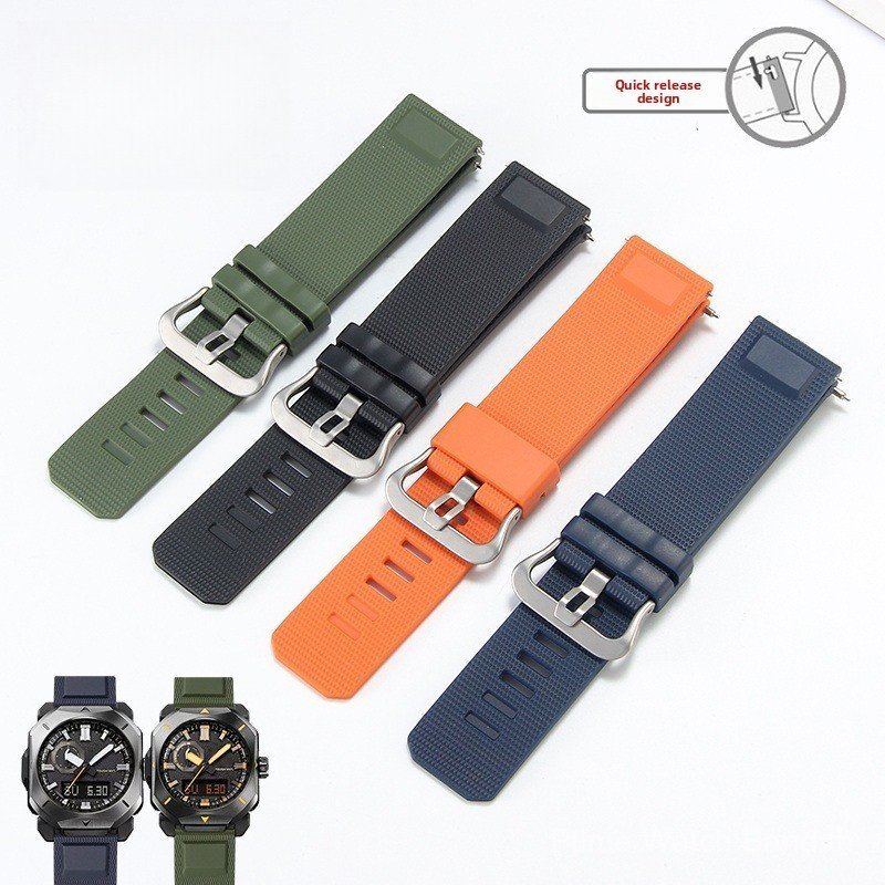 23 มม. สําหรับเรซิน/ซิลิโคนเฉพาะ PRT-B50/B70/PRW-35/51/61Y, กีฬากลางแจ้งสร้อยข้อมือเปลี่ยนสายคล้อง