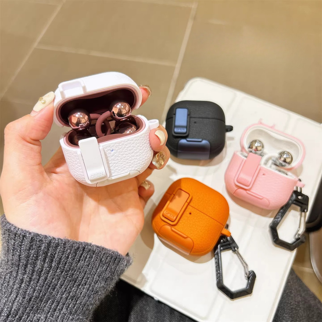 สําหรับ Huawei Freeclip2 หูฟังป้องกันกรณี freeclip2 สวิตช์อัตโนมัติลายลิ้นจี่เคสนิ่ม AirPods pro3 anti-drop simple bracket ป้องกัน AirPods4case
