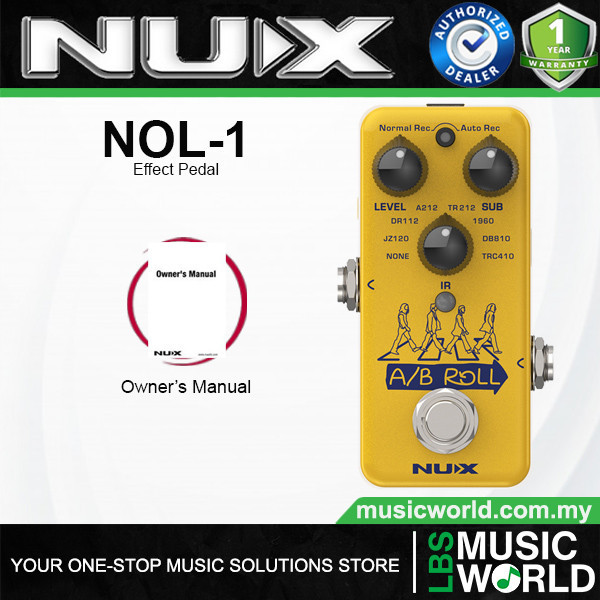 Nux NOL-1 A/B Roll Octave and Loop Guitar Effect Pedal (NOL1)