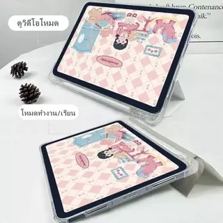 เคสสำหรับ ไอแพด โหมดสามพับ for ipad gen10 gen11 Air5 air4 Air6 Air7 Air11 gen9 gen8 gen7 gen6 gen5 Air2 Air3 Mini4 mini5 mini6 mini7 Spider-Man / Iron Man for ipad case เคสไอแพด