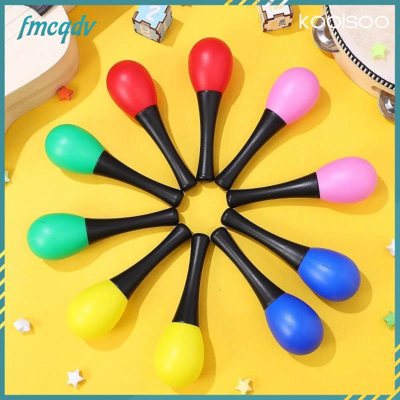 [fmcqdv] 10 ชิ้น Maracas Noisemaker เครื่องเพอร์คัชชันเครื่องดนตรีสําหรับเด็กเด็ก KTV