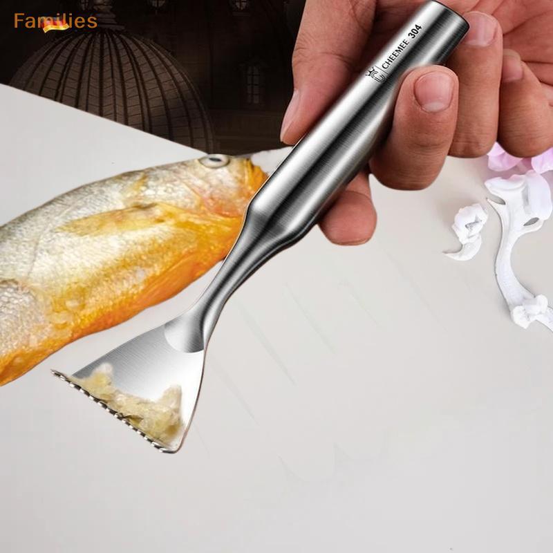 Families> 304 สแตนเลสทําความสะอาดอย่างรวดเร็วปลา Peeler Scale Remover อาหารทะเล Crater ปลา Scaler ทําความสะอาด Planet แปรงผิว Scraper เครื่องมือดี