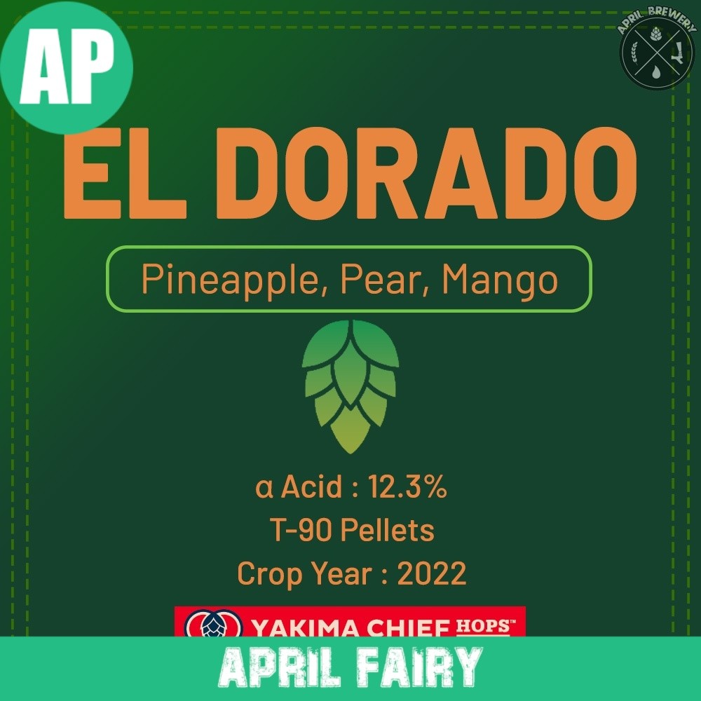 AP El Dorado Hops Pellets ฮอปส์ เพลลิท ทำเบียร์​ Pale Ale, IPA และอื่นๆ Homebrew Crop 2022 1oz [Yaki