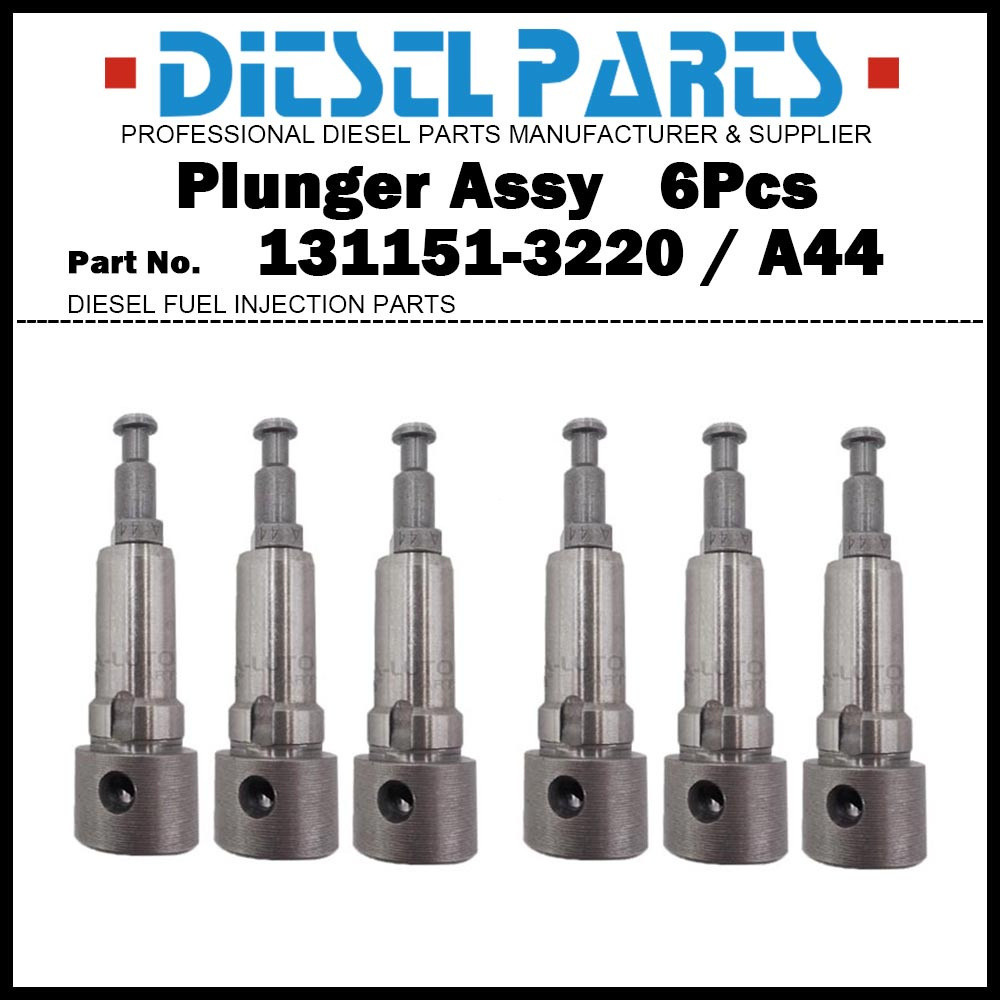 6 ชิ้นปั๊มฉีดองค์ประกอบ Plunger A44 Plunger และ Barrel Assembly 131151-3220 9413610030 สําหรับ ISUZU