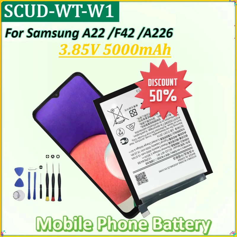 สําหรับ Samsung SM-A226 Galaxy A22 5G A22s 5G SCUD-WT-W1 WT-N1 เปลี่ยน SCUD-WT-W1 3.85V 5000mAh แบตเ