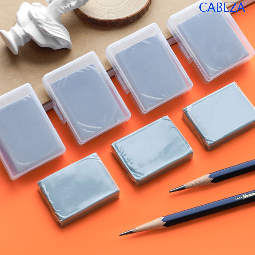 CABEZA 4 ชิ้น Sketching Eraser, Moldable สีเทานวดยางลบ,อุปกรณ์ศิลปะ Non-stick มือพลาสติกization พร้อมกล่องเก็บ Art ยางลบพาสเทลศิลปิน