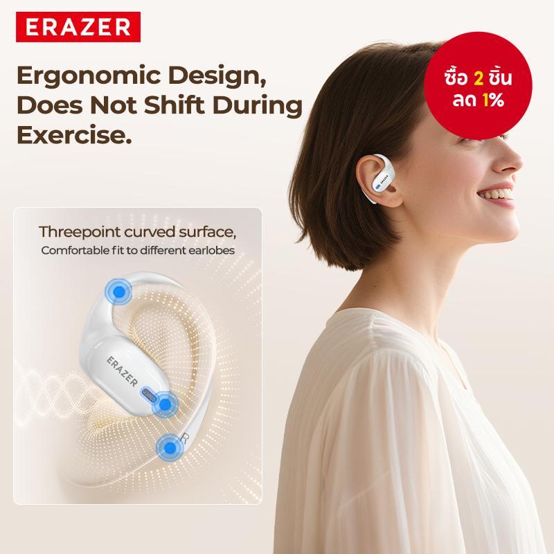 หูฟังบลูทูธ Erazer XP18 AI พร้อมหน้าจอ LED และแบตเตอรี่ 3000mAh สําหรับกิจกรรมกลางแจ้ง