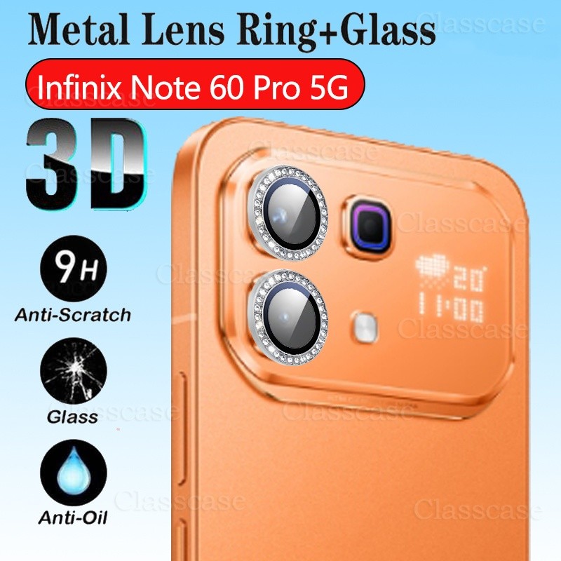 [คลังสินค้าพร้อม] เลนส์กล้องโลหะ 9H HD สําหรับ Infinix Note 60 Pro+ 2026 ฟิล์มเลนส์กล้องกันรอย